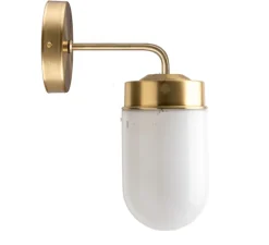 Applique murale, Light.136, avec glass009, laiton, Ø10cm, H26,9cm - Zangra