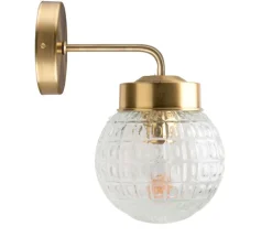 Applique murale, Light.136, avec glass031, laiton, Ø15cm, H27,4cm - Zangra