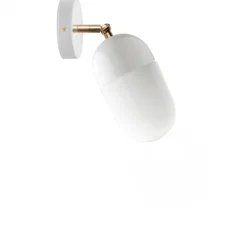 Applique*Zangra Applique murale, Light.036, avec Glass018, , L15cm, H20cm - blanc