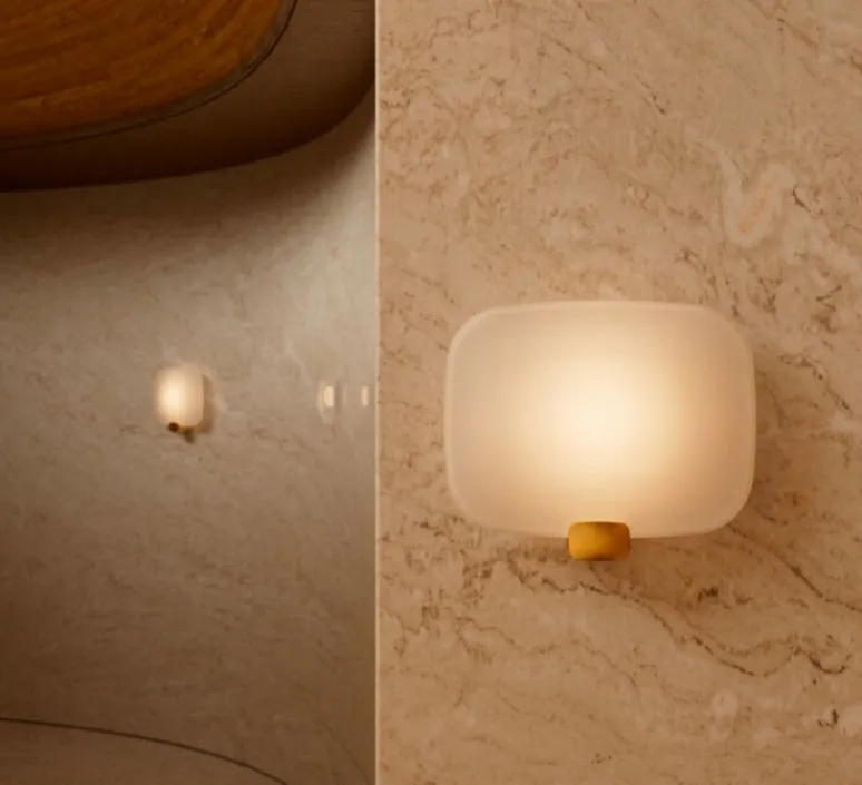 Applique*DCW éditions Paris Applique murale, Light Me Tender Horizontal, , IP44, LED, dim, 2700K, 1430 lm, L30cm, H25cm - verre, or