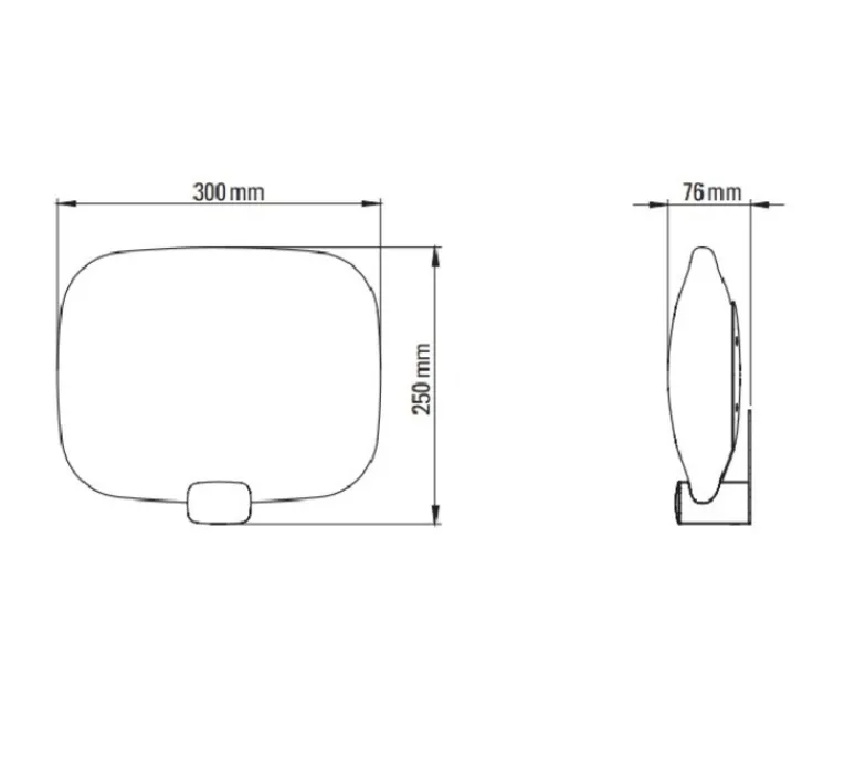 Applique*DCW éditions Paris Applique murale, Light Me Tender Horizontal, , IP44, LED, dim, 2700K, 1430 lm, L30cm, H25cm - verre, or