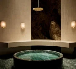 Applique*DCW éditions Paris Applique murale, Light Me Tender Vertical, , IP44, LED, dim, 2700K, 1430 lm, L23cm, H32cm - verre, or