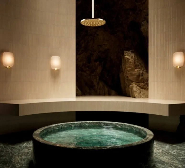 Applique*DCW éditions Paris Applique murale, Light Me Tender Vertical, , IP44, LED, dim, 2700K, 1430 lm, L23cm, H32cm - verre, or