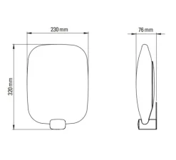 Applique*DCW éditions Paris Applique murale, Light Me Tender Vertical, , IP44, LED, dim, 2700K, 1430 lm, L23cm, H32cm - verre, or