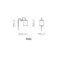 Applique*DesignHeure Applique murale, Lightbook, , Ø10cm, H14cm - noir et blanc