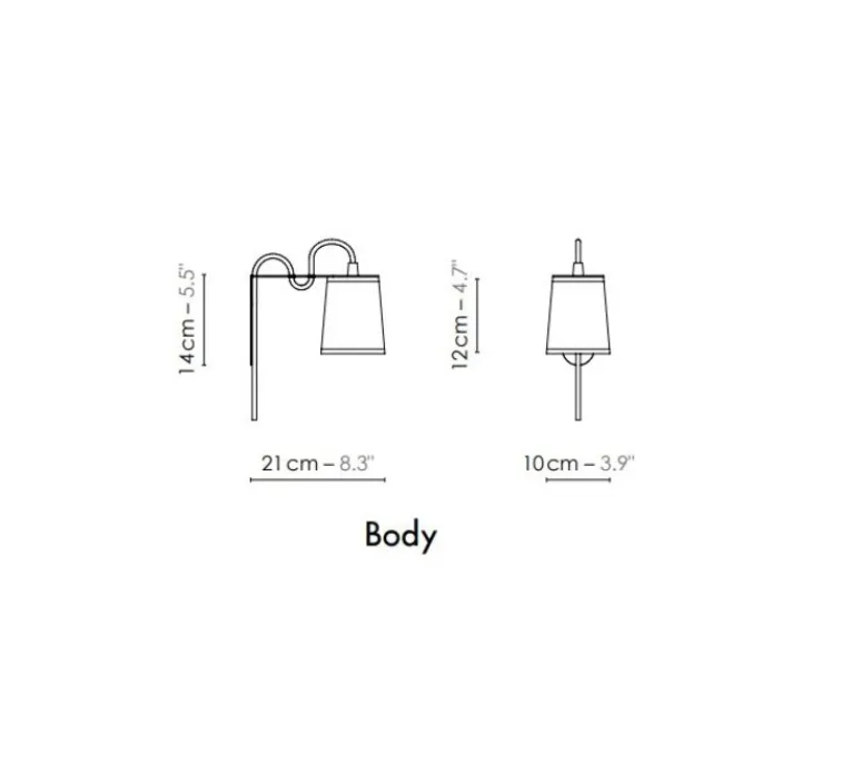 Applique*DesignHeure Applique murale, Lightbook, , Ø10cm, H14cm - noir et blanc