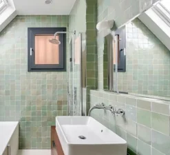 Applique murale, Light.O.016, avec glass009, blanc, IP 54,Ø10cm, H14cm - Zangra