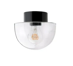 Plafonnier & Spot|Applique*Zangra Applique murale, Light.o.016, avec glass027, , IP54, Ø10cm, H5cm - noir