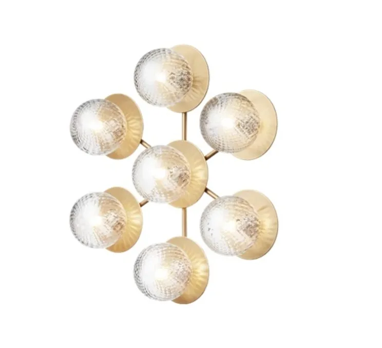 Applique murale, Liila Star, or, verre transparent, L54cm, H49cm - Nuura