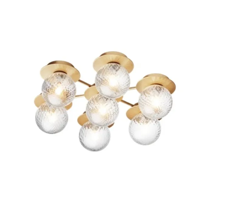 Applique murale, Liila Star, or, verre transparent, L54cm, H49cm - Nuura