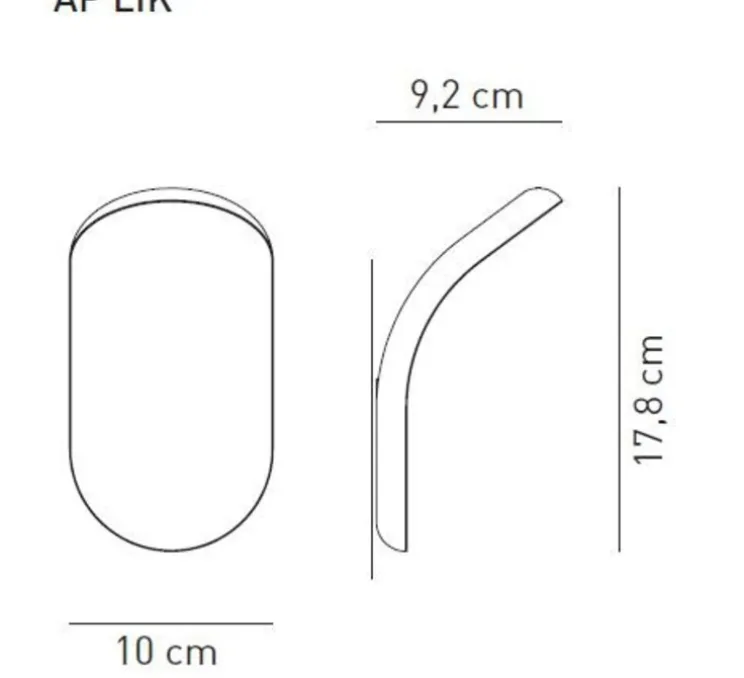 Applique murale, Lik, blanc, LED, 3000K, 1350lm, L10cm, H17,8cm - Axolight