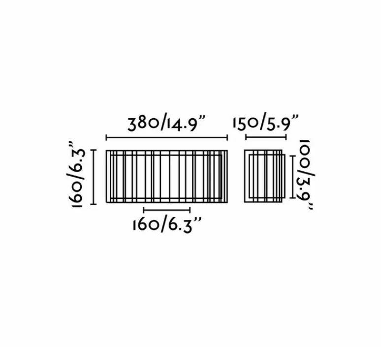 Applique*Faro Applique murale, LINDA, , L38cm, H16cm - blanc