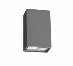 Applique murale, Ling, gris foncé, IP54, LED, 4000K, 315 lm, L9,2cm, H15,7cm - Faro