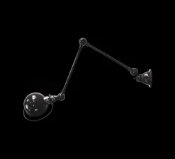 Applique*Jieldé Applique murale, Loft 2 bras, D4401, , Ø15cm, L80cm - noir, brillant