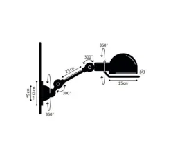 Applique*Jieldé Applique murale, Loft D2501, , L40cm, H25cm - or