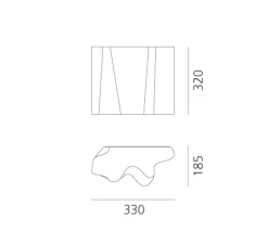 Applique*Artemide Applique murale, Logico, , L33cm, H32cm - blanc soie