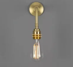 Applique*Mullan Lighting Applique murale, Lome, satiné, L8cm, H17cm - laiton