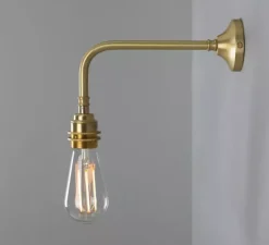 Applique*Mullan Lighting Applique murale, Lome, satiné, L8cm, H17cm - laiton