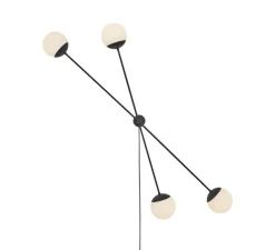 Applique*Rubn Applique murale, Lord X, , Ø25cm, H200cm - noir, opal