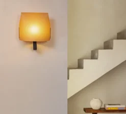 Applique*Faro Applique murale, Luang, , L30cm, H26cm- noir et camel