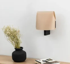 Applique*Faro Applique murale, Luang, , L30cm, H26cm- noir et camel