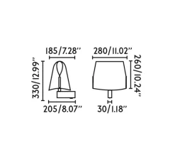 Applique*Faro Applique murale, Luang, , L30cm, H26cm- noir et camel