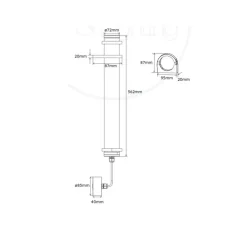 Applique murale, Lukas, nid d'abeille doré, IP65, Ø7,2cm, H56,2cm - Elements lighting