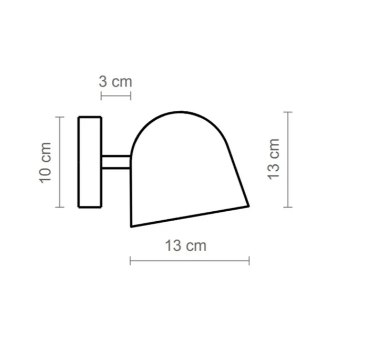 Applique*Luxcambra Applique murale, Lula A2, , Ø13cm, H13cm - noir