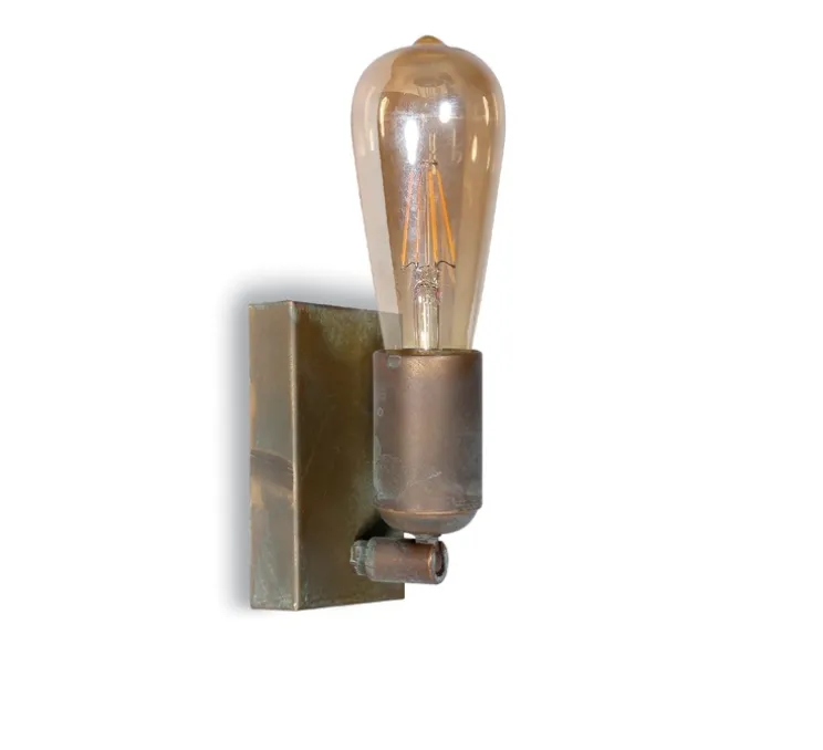 Applique murale, Lumen 3094, laiton vieilli, L9cm, H12cm - Moretti Luce