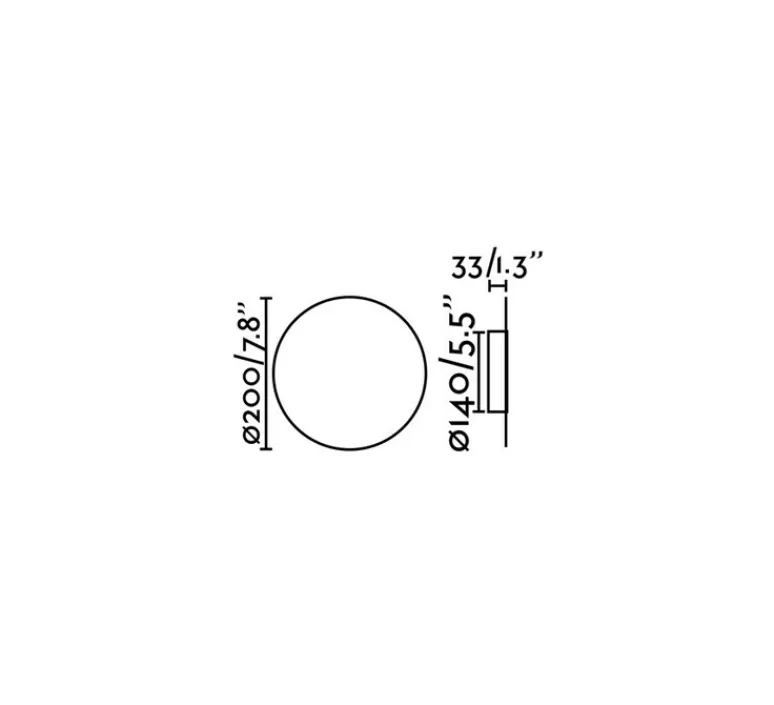 Applique*Faro Applique murale, Luna, , LED, 2700K, 300 lm, L20cm, H20cm - blanc mat