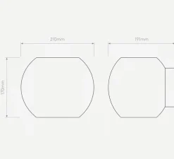 Applique murale, Luna, noir fumé, L21cm, H17cm - Astro