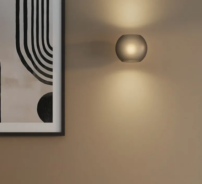 Applique*Astro Applique murale, Luna, , L21cm, H17cm - verre fumé