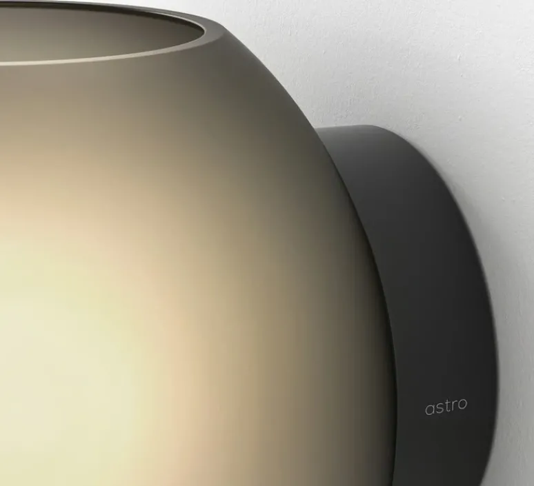 Applique*Astro Applique murale, Luna, , L21cm, H17cm - verre fumé