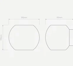 Applique*Astro Applique murale, Luna, , L21cm, H17cm - verre fumé