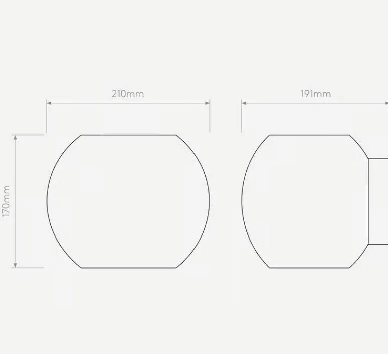 Applique*Astro Applique murale, Luna, , L21cm, H17cm - verre fumé