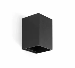 Applique murale, Lune 1L, lisse, noir, L8cm, H10cm - Faro