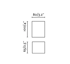 Applique murale, Lune 1L, lisse, noir, L8cm, H10cm - Faro