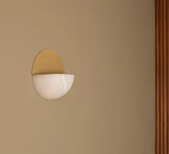 Applique*Simone & Marcel Applique murale, Luno, , L27cm, H27cm - albâtre, laiton