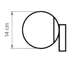 Applique murale, Lymington S, laiton, verre opalin, Ø14cm, H14cm - Luxcambra