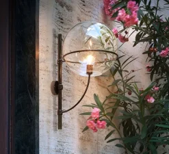 Applique*Oluce Applique murale, Lyndon, , H53cm - transparent, noir