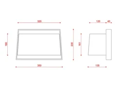 Applique*Tooy Applique murale, Macao, 551.44, , L35cm, H23cm - noir texturé, tissu beige et maille noire