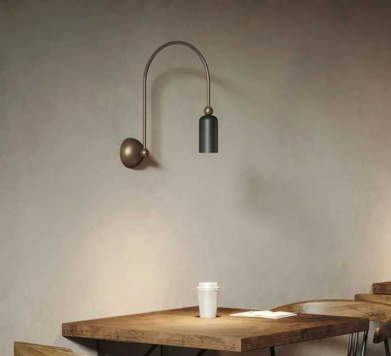 Applique*Il Fanale Applique murale, Madame 288.10.ME, , L6cm, H41,5cm - marron morocco et graphène