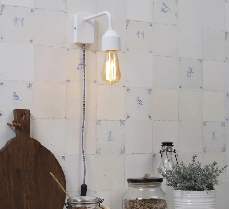 Applique murale, Madrid W, blanc, Ø7cm, H14cm - It's about Romi