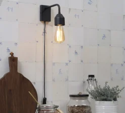 Applique*It's about Romi Applique murale, Madrid W, , Ø7cm, H14cm - noir