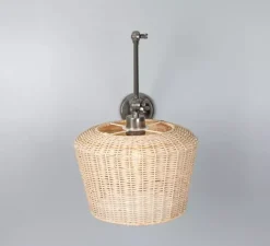 Applique*Mullan Lighting Applique murale, Manila Large, , L30cm, H65cm - argent antique