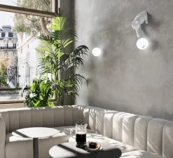 Applique*Karman Applique murale, Maoo, , L15cm, H30cm - blanc mat, verre givré