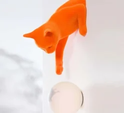 Applique murale, Maoo, orange, verre givré, L15cm, H30cm - Karman