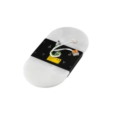 Applique murale, Martel 300, Albâtre veines blanches, Bronze gris foncé patiné, IP44, LED, 2700K, 750 lm, L14cm, H30cm - Entrelacs