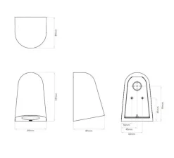 Applique murale, Mast Light, béton mat, IP44, Ø8,9cm, H13,7cm - Astro