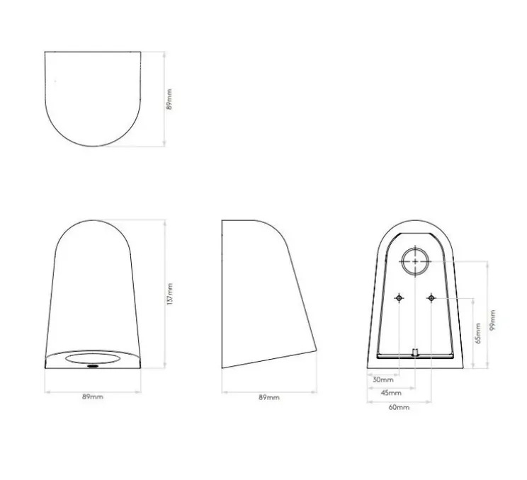 Applique murale, Mast Light, béton mat, IP44, Ø8,9cm, H13,7cm - Astro